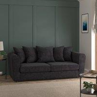 Blake Jumbo Cord 3 Seater Sofa Black