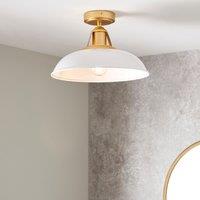 Oraya Bathroom 1 Light Flush Ceiling Fitting White