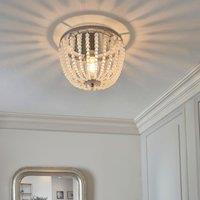 Alora Bathroom Beaded Flush Chandelier Chrome