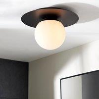 Tela Bathroom 1 Light Flush Ceiling Fitting Black