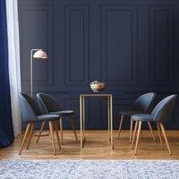 Wood Panel Mural Navy Blue