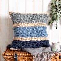 Wool Couture Rainbow Cushion Blue Knit Kit Grey