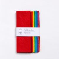 Wool Couture Rainbow Felt Bundle Red