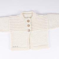 Wool Couture Ridged Baby Cardigan Knitting Kit