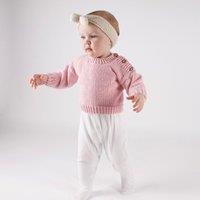 Wool Couture Emma Baby Jumper Knitting Kit Pink