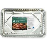 Twin Pack of Accompaniments Trays Silver