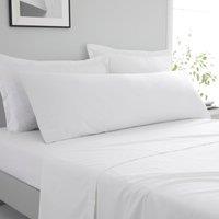 Pure Cotton Large Bolster Pillowcase White