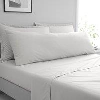 Pure Cotton Large Bolster Pillowcase Silver