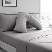 Pure Cotton V-Shaped Pillowcase grey