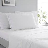 Pure Cotton Frilled Pillowcase White