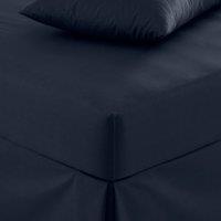 Pure Cotton Fitted Sheet Navy Blue