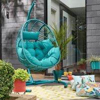 Elements Peacock Hanging Egg Chair Green