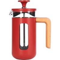 Pisa 3 Cup Wood Handle Cafetiere Red/Brown