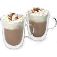 Set of 2 La Cafetiere Double Walled Hot Chocolate Mugs Clear