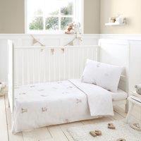 Baby Bears 100% Cotton Cot Bed Duvet Cover and Pillowcase Set