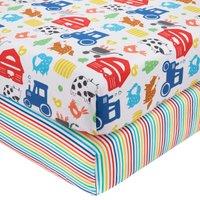 Pack of 2 Farmyard Fitted Sheets