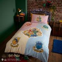 Harry Potter Houses Duvet Cover and Pillowcase Set Blue