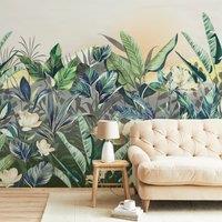 Vintage Jungle Mural Green