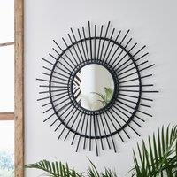 Black Bamboo Mirror 80cm Black