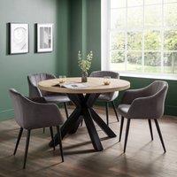 Berwick Round Dining Table with 4 Hobart Chairs