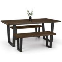 Brooklyn Rectangular Dining Table with 2 Benches, Solid Oak