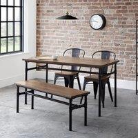 Carnegie 4 Seater Rectangular Dining Table, Mocha Brown