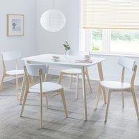 Casa 4 Seater Rectangular Dining Table, White