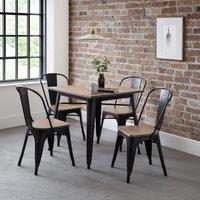 Grafton Square Dining Table with 4 Chairs, Brown