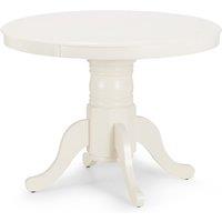 Stanmore 4-6 Seater Round Extendable Dining Table, Off White Cream