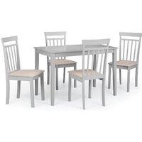 Taku Rectangular Dining Table with 4 Coast Chairs, Grey Grey