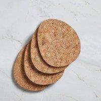 Set of 4 Pebble Shaped Cork Coasters