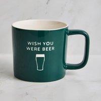 Green Wish You Were Beer Mug