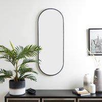 Full Length Lozenge Metal Mirror 40cm x 100cm Pewter