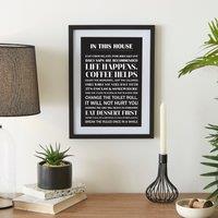 House Rules Framed Print