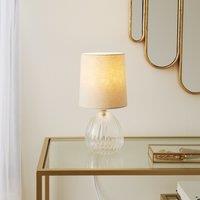 Cherie Glass Table Lamp Beige