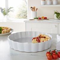 White Round Pie Dish 24cm White