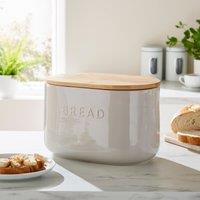 Ceramic Bread Bin Grey Grey