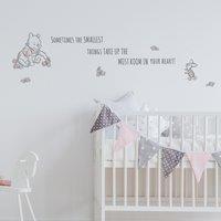 Disney Mindful Winnie Small Wall Stickers White/Black