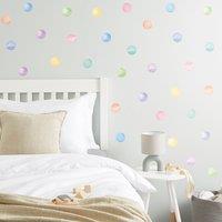 Watercolour Spots Small Wall Sticker Pink/Blue