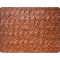 Set of 4 Brown Woven Faux Leather Placemats Brown
