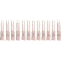 Pack of 12 Twisted Pillar Candles White