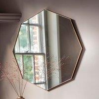 Atwood Octagon Mirror, 80cm Beige