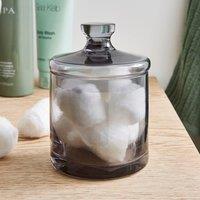 Glass Jar Small Grey