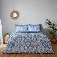 Amara Global Blue Duvet Cover and Pillowcase Set White/Blue
