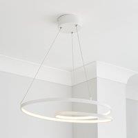 Menton Integrated LED Swirl Ceiling Fitting White