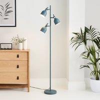 Issac 3 Light Floor Lamp Blue