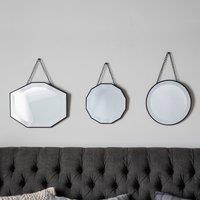 Set of 3 Raphine Hanging Wall Mirrors