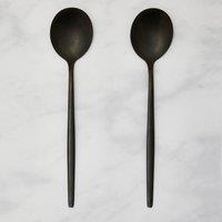 Hexham Set of 2 Black Serving Spoons