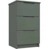 Legato 3 Drawer Bedside Table Green