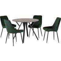 Athens Round Dining Table with 4 Avery Chairs